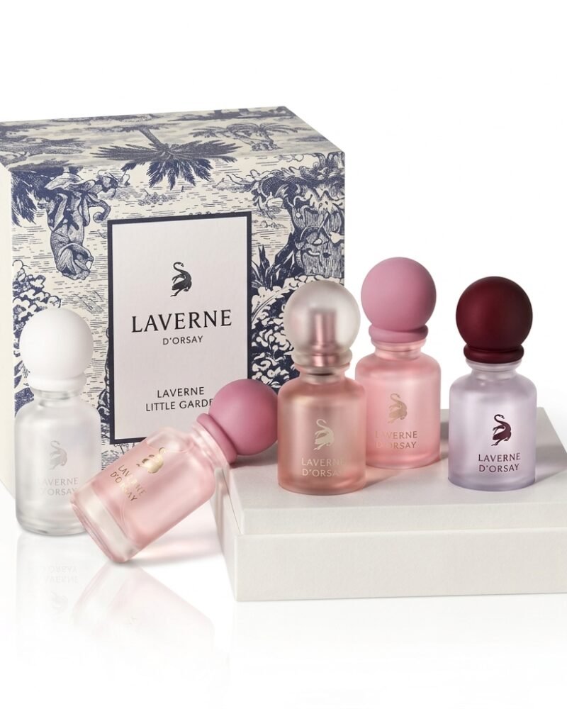 Luxury Fragrance Gift Set, 5 Miniature Perfumes, Pink and Purple Collection